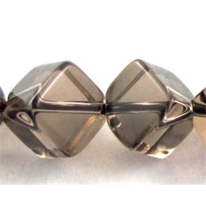 Smoky Quartz bead, 8x8x8mm,approx 38pcs per st, grade A [GMSCQ13]