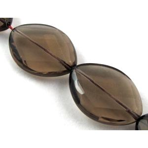 Smoky Quartz bead, faceted, 18x25mm, approx 16pcs per st, grade A [GMSCQ14]