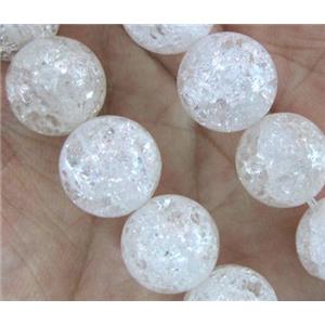 round white Crackle Crystal beads, approx 12mm dia, 31pcs per st [GMSCQ159-12MM]