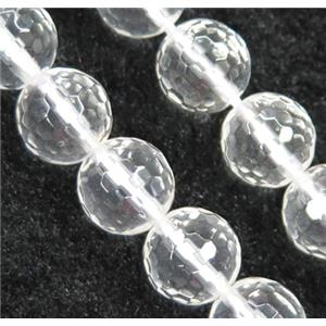 natural clear quartz beads, faceted round, Grade-A, approx 6mm dia [GMSCQ213-6MM]