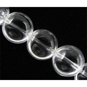 Natural Clear Quartz Bead, flat round, 8mm dia, approx 50pcs per st, A grade [GMSCQ28]