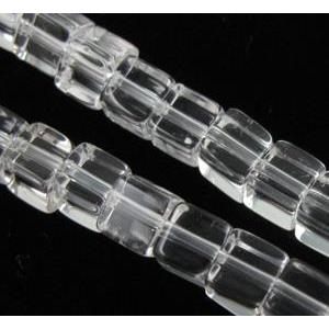 Natural Clear Quartz Bead, cube, 4x4mm, approx 100pcs per st, A grade [GMSCQ31]