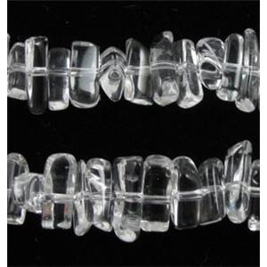 Natural Clear Quartz Bead, freeform, 5x8mm, 16 inch length [GMSCQ38-5X8MM]