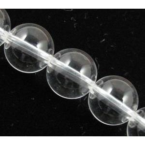round Natural Clear Quartz Bead, 14mm dia, 28pcs per st, A grade [GMSCQ46-14MM]