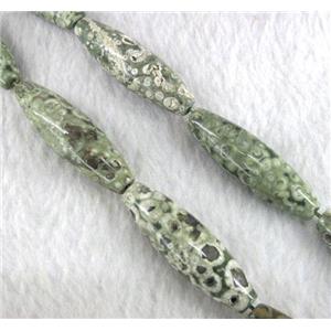Rhyolite Jasper bead, rice-shaped, approx 10x30mm [GMSRJ14]