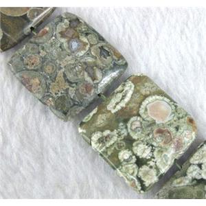 natural Rhyolite beads, green, square, approx 30x30mm [GMSRJ21]