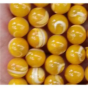 natural Tridacna Shell Beads, round, approx 11mm dia, 16 inches [GMSS36]