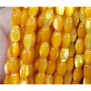 natural Tridacna Shell Beads, rice, approx 4x7mm, 16 inches [GMSS38]
