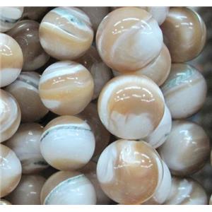 natural Tridacna Shell Beads, round, approx 9mm dia, 16 inches [GMSS40-9MM]