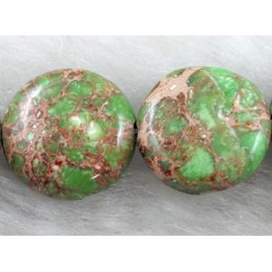 Sea Sediment Jasper, flat round, 16mm dia, 25pcs per st [GMSSJ03C02]