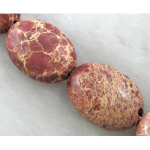 Sea Sediment Beads, flat oval, 13x18mm, 22pcs per st [GMSSJ05C04]