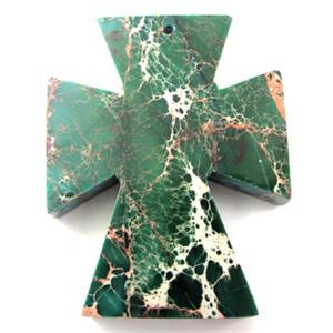 Sea Sediment Jasper pendant, 40x52mm, 8mm thickness [GMSSJ12]