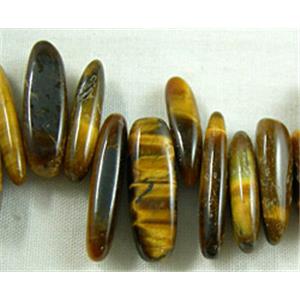 Tiger Eye beads, Erose Chip, 4x18mm [GMST10]