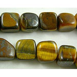 Tiger eye beads, Erose Chip, 12.5x13x8mm [GMST11]