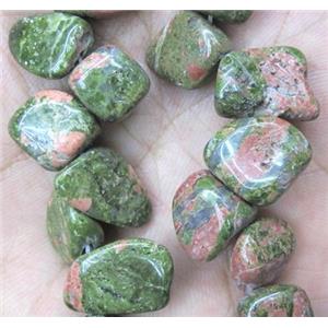 Unakite chip beads, freeform, approx 8-15mm, 15.5 inches [GMST148]