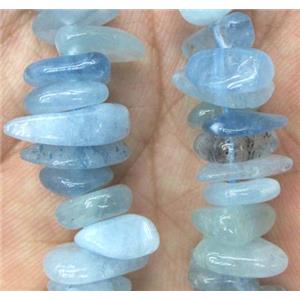 Aquamarine beads chips, freeform, approx 8-15mm, 15.5 inches [GMST173]