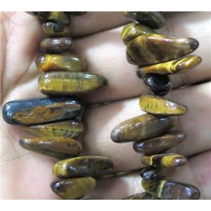 tiger eye bead, chips, freeform, approx 15-30mm, 15.5inches [GMST180]