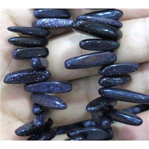 Blue SandStone beads, chips, approx 15-30mm, 15.5inches [GMST184]