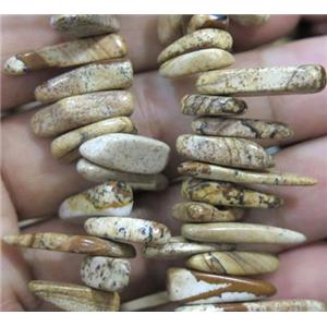 picture jasper bead, chips, freeform, approx 15-30mm, 15.5inches [GMST186]