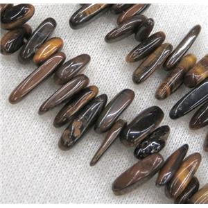 yellow tiger eye beads, chip, freeform stick, approx 12-25mm, 15.5 inches [GMST224]
