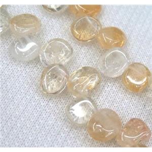 citrine chips bead, freeform, approx 6-10mm, 15.5 inches [GMST228]