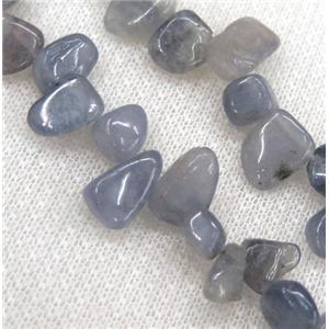 blue tourmaline chips bead, freeform, approx 6-10mm, 15.5 inches [GMST234]
