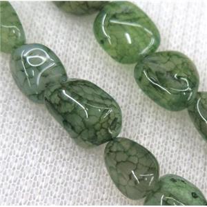 dragon veins agate bead, chip freeform, green, approx 6-10mm, 15.5 inches [GMST267]
