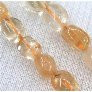 citrine beads, chip, freeform, yellow, approx 6-10mm, 15.5 inches [GMST268]