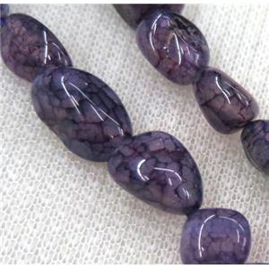 dragon veins agate bead chips, freeform, purple, approx 6-10mm, 15.5 inches [GMST270]