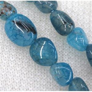 dragon veins agate bead chips, freeform, blue, approx 6-10mm, 15.5 inches [GMST272]