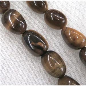 tiger eye bead, freeform chip, yellow, approx 6-10mm, 15.5 inches [GMST283]