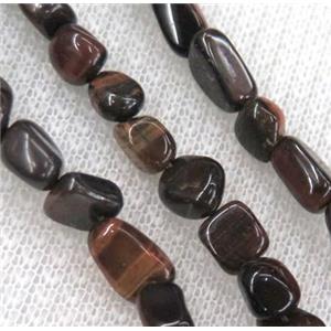 red tiger eye chips bead, freeform, approx 6-10mm, 15.5 inches [GMST284]