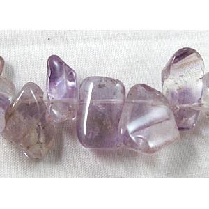 Amethyst Crystal beads, Erose Chip, 7-10mm wide, 13-17mm length,16 inch length [GMST35]