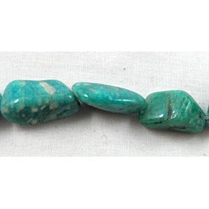 Russian Amazonite beads, chip, 10x12-17mm, 16 inch length [GMST58]