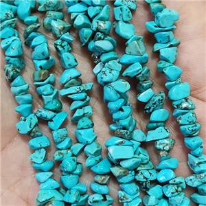 turquoise chips bead, freeform, approx 3-6mm, 32 inchlength [GMST79]
