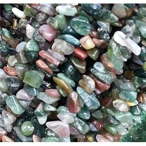 moss agate chips bead, freeform, approx 3-6mm, 32 inchlength [GMST82]