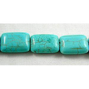Chalky Turquoise beads, rectangle, 10x14x5mm,29pcs per st [GMT07]
