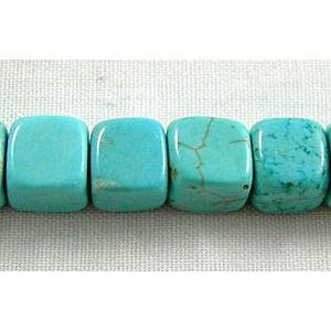 Chalky Turquoise beads, Cube, 6.5x6.5x6mm,64pcs per st [GMT10]