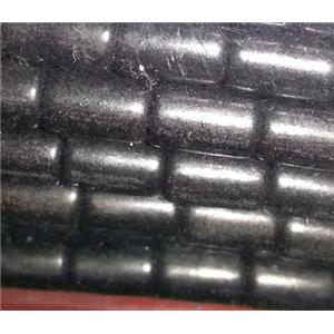 black turquoise tube beads, synthetical, approx 5x8mm, 15.5 inches [GMT120-5X8MM]