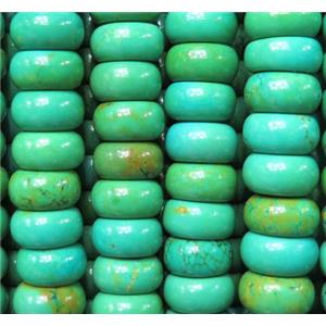 stabilized Turquoise beads, heshi, green, approx 5x8mm [GMT147-5X8MM]
