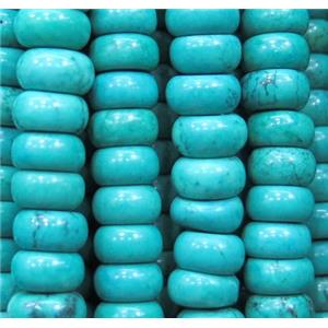 blue Turquoise beads, heshi, stabilized, approx 6x10mm [GMT149-6X10MM]