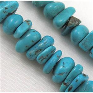 turquoise chips bead, freeform, approx 6-15mm [GMT155]