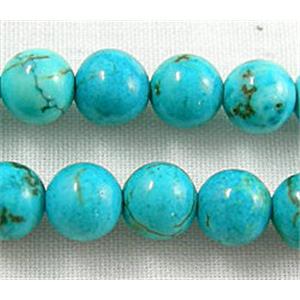 Chalky Turquoise beads, Round, 5.5mm dia,75pcs per st [GMT21]
