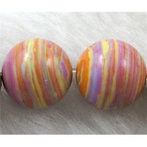 Striation Turquoise beads, Stabilized, round, 8mm dia, 50pcs per st [GMT54-8MM]