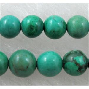 Chalky Turquoise beads, Stabilized, round, 4mm dia, 100pcs [GMT55]