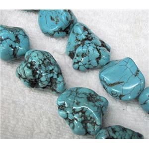Turquoise bead, freeform, approx 12-25mm [GMT69]