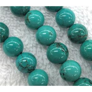 green Turquoise Beads, round, 4mm dia, approx 98pcs per st [GMT97-4MM]