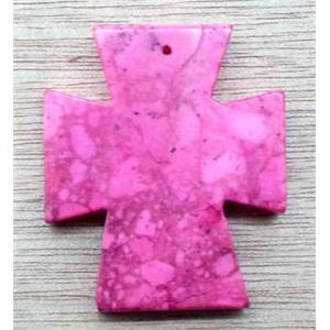 Cross Turquoise Pendant, stability, 41x47mm [GMTPD33-41X47MM]