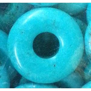 Turquoise Pendant, stability, 25mm dia [GMTPD41]