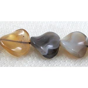 Natural Twist Coin Agate beads, mix color, 16mm dia, 25pcs per st [GMTW03C01]